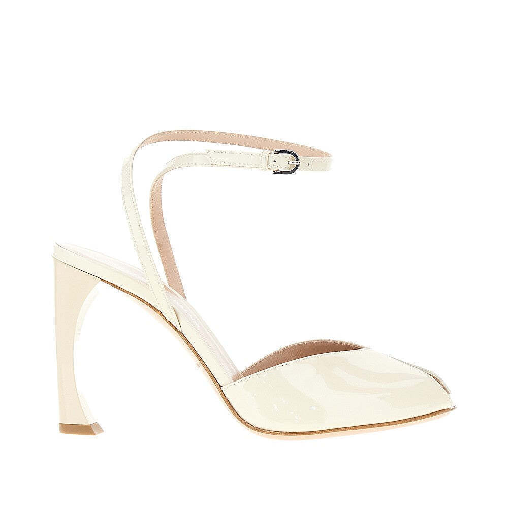 Emporio Armani Patent Leather Open-Toe Sandals